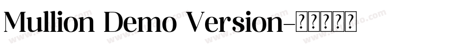 Mullion Demo Version字体转换